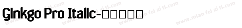 Ginkgo Pro Italic字体转换